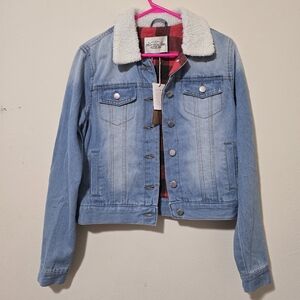 Denim Jacket with Sherpa Collar